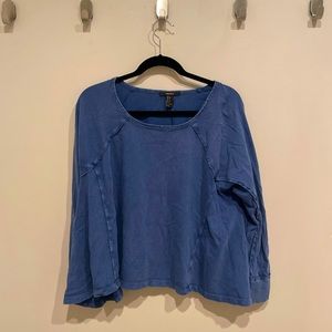 Blue crop sweater
